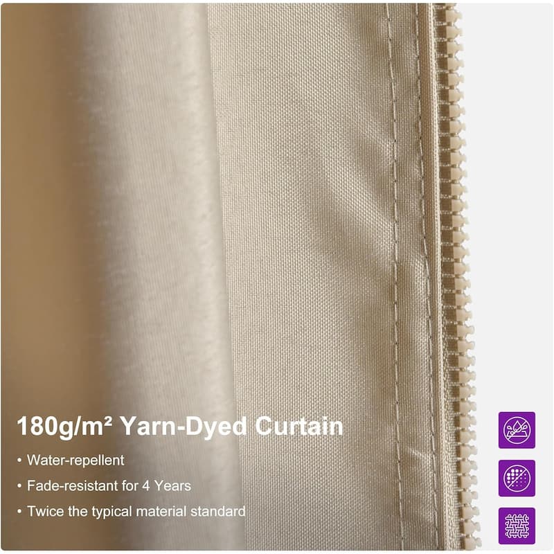 PURPLE LEAF Gazebo Outdoor Gazebo with Dual-Layer Galvanized Steel Double Roof Aluminum Gazebo with Netting and Curtains Bronze