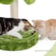 Cat Tree Three-in-one Cat Scratching Post, Sunflower Shape Cat Lounge Bed with Cat Funny Balls