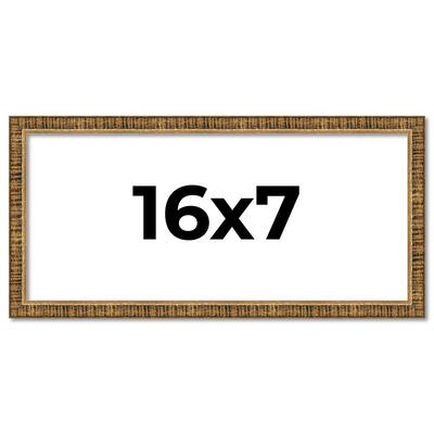 16x7 Frame Gold Solid Wood Picture Frame - Complete Modern Photo Frame
