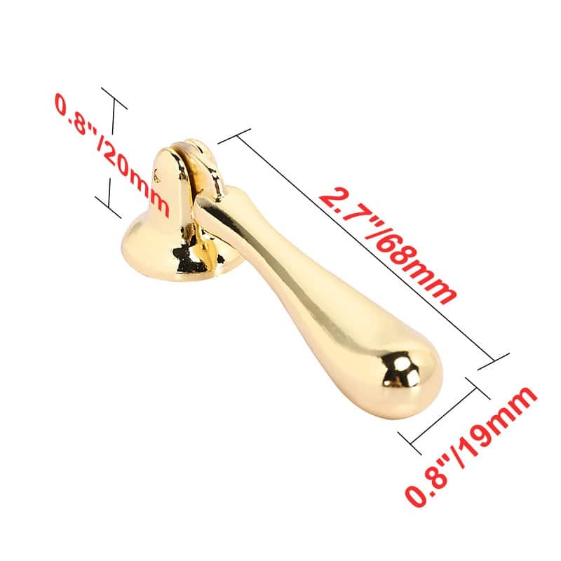 Utopia Alley Danbury Cabinet Ring Pull Knob - Vintage Cabinet Polished Gold Hardware with Hand, 2.7"