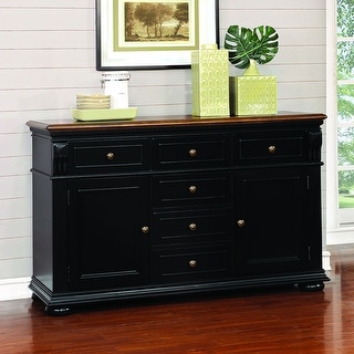 Furniture of America  Kis Cottage 6-drawer Serverr (Black, Cherry)