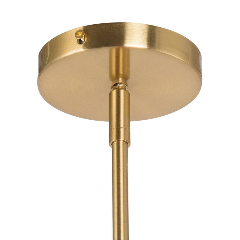 Modern Sputnik Chandelier Rotating Arms 6-light Electroplated Brass Gold for Kitchen Island