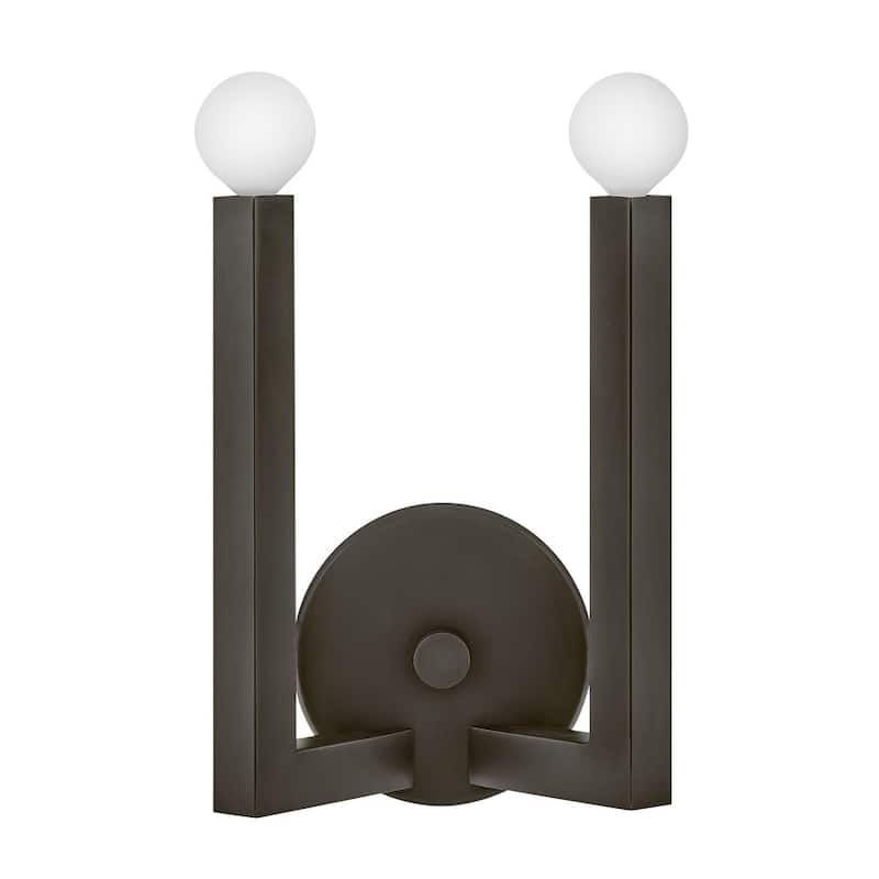 Hinkley Lighting 45042 Ezra 2 Light 13" Tall Wall Sconce - Black Oxide
