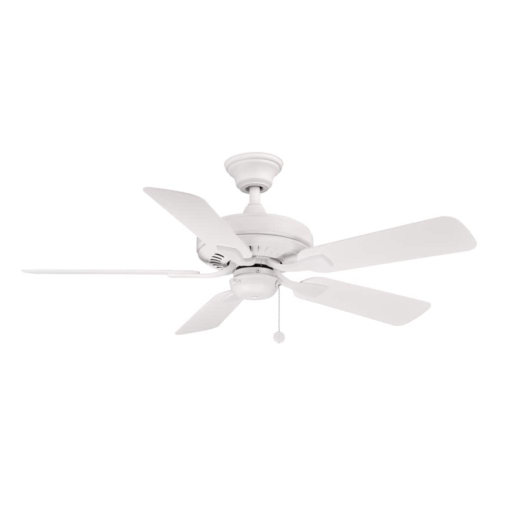 Fanimation Edgewood 44 inch Indoor/Outdoor Smart Ceiling Fan - Matte White - Matte White