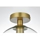 preview thumbnail 12 of 35, 1-light Flush-mount Ceiling Fixture w/ 10-in. Spherical Clear Glass Shade