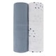 preview thumbnail 6 of 7, Ely's & Co. Cotton Muslin Swaddle Blanket - 2 Pack - 42"x42" 0-24 months - Blue Dots/Solid Blue