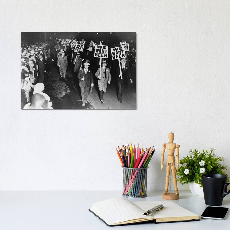 iCanvas "Prohibition Protest, 1931" by Unknown Canvas Print - 8x12x0.75