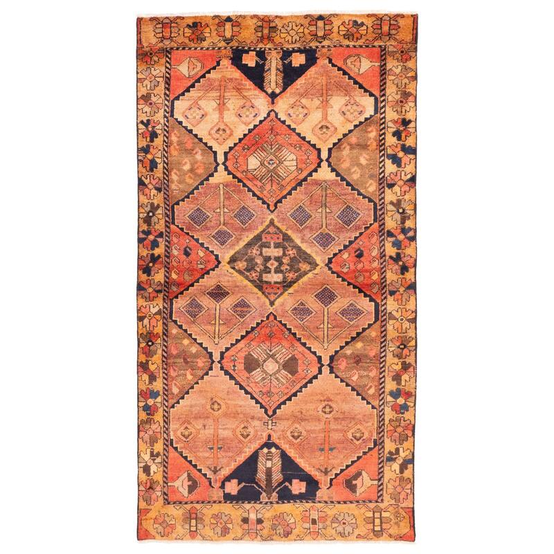 ECARPETGALLERY Hand-knotted Antalya Vintage Copper Wool Rug - 4'2 x 8'0
