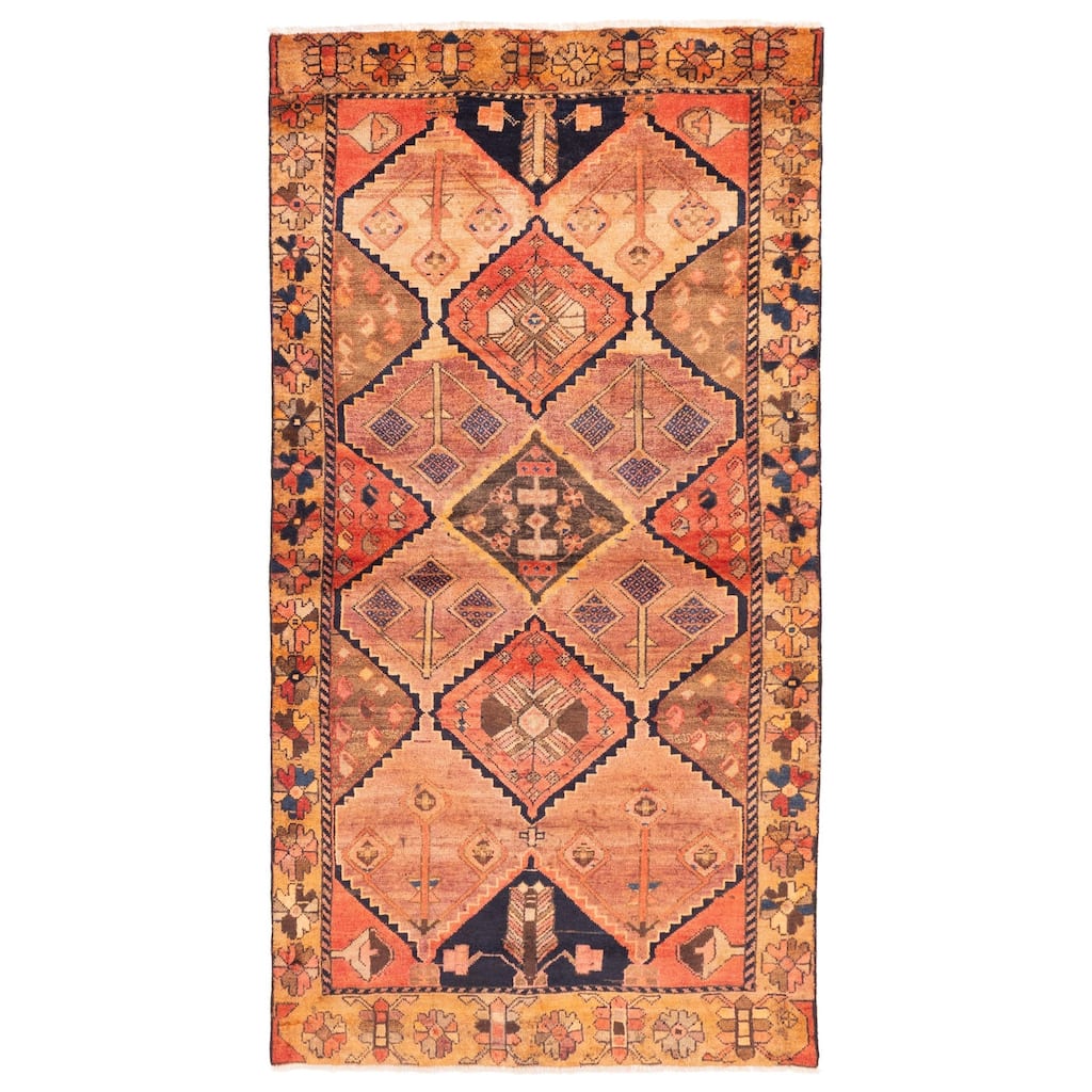 ECARPETGALLERY Hand-knotted Antalya Vintage Copper Wool Rug - 4'2 x 8'0