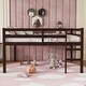 preview thumbnail 35 of 50, Solid Rubberwood Loft Bed Frame with Ladder, Guardrails and Underbed Storage Space - Low Height Design for Kids and Teens