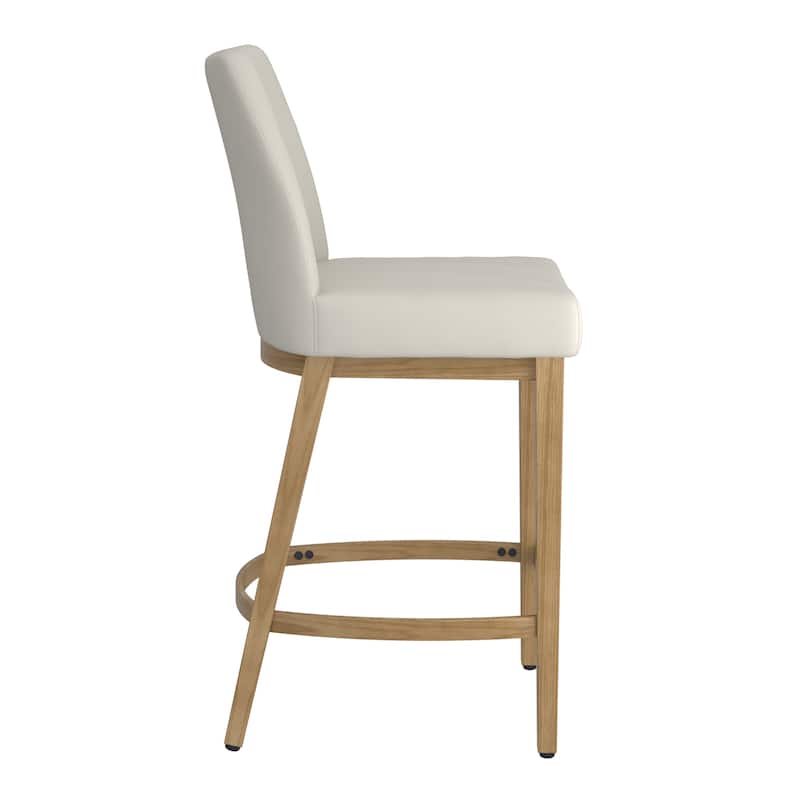 Modern Fabric and Metal 26" Counter Stool, Set of 4