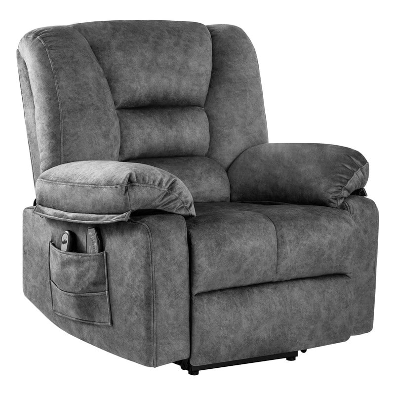 41.33''Wide Heavy Duty Power Lift Recliner - Soft Velvet with Message,Heat and Lift Assist