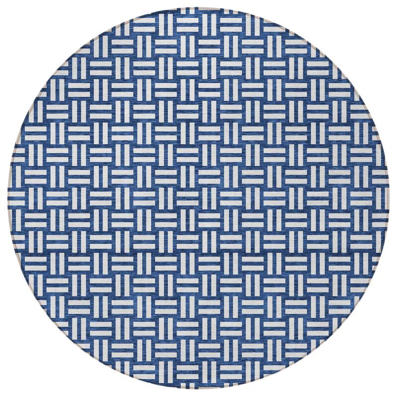 HomeRoots Geometric Transitional Rectangle Outdoor Rug