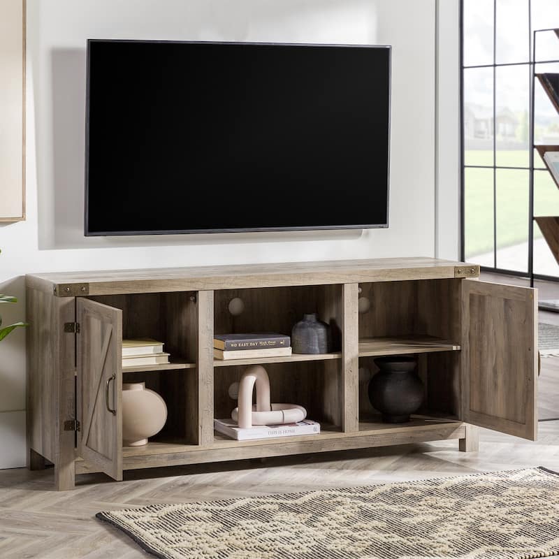 Middlebrook Firebranch 58-inch Barn Door TV Stand