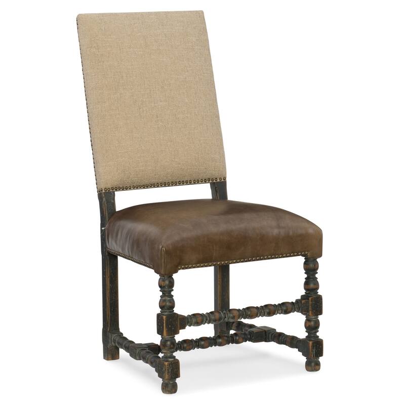 Hooker Furniture 5960-75410-BLK-SINGLE Comfort 22-1/2" Wide Hardwood - Distressed Anthracite / Beige