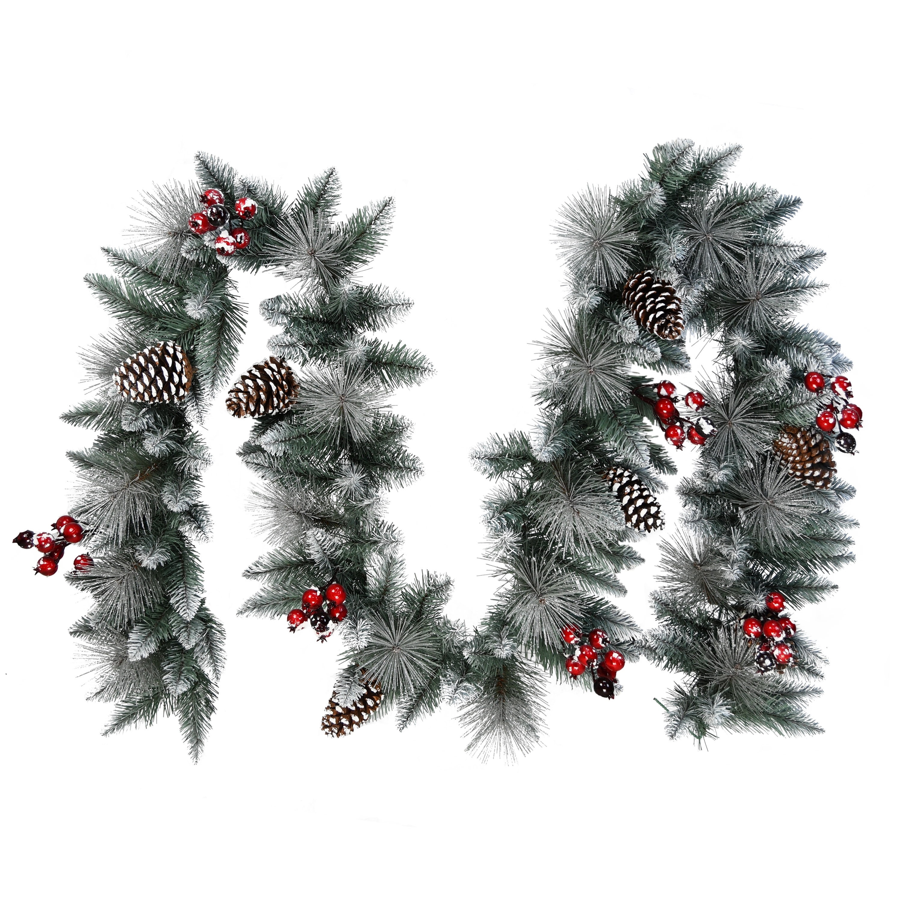 Vickerman 9' Black Fir Artificial Christmas Garland, Unlit