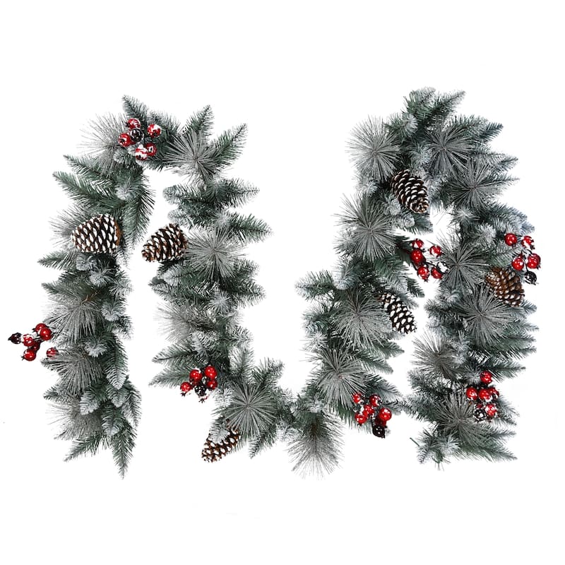 Puleo International 9' Sterling Pine Artificial Garland - 9'