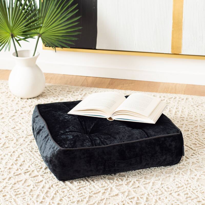 SAFAVIEH Lavonne Square Tufted Velvet Floor Pillow