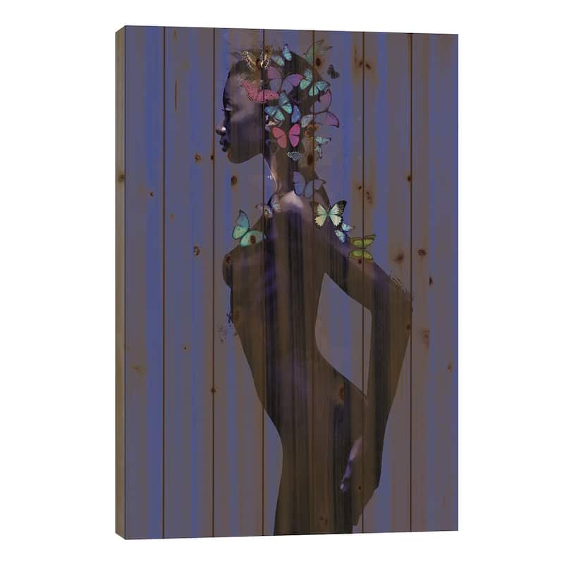 Black Beauty IV Print On Wood by Marcio Alek - Multi-Color - 26x18x1.5
