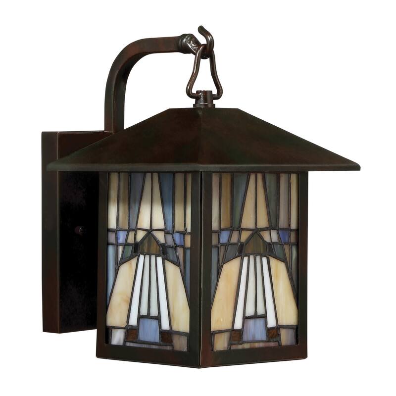 Roseto Titus Single Light 11" Tall Outdoor Lantern Style Wall Sconce