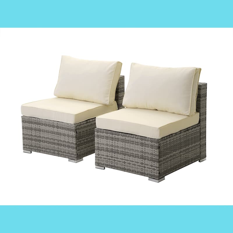 7 Pieces Outdoor Conversation Sets Patio Sectional Furniture Set--Clearance