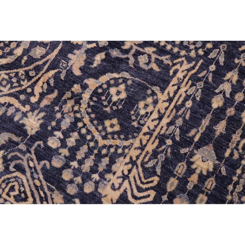 Classic Ziegler Everett Gray Beige Hand-Knotted Wool Rug - 11'9'' x 14'7''