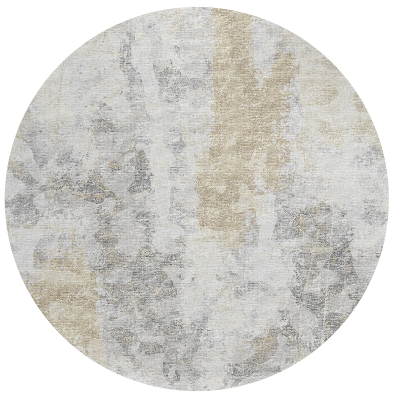 Indoor/ Outdoor Accord Abstract Polyester Washable Rug New