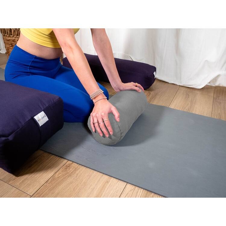 Sol Living Cylindrical Yoga Bolster Mini Meditation Cushion - Cotton - 14" x 6" x 6"