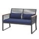 preview thumbnail 5 of 16, Patio Wicker Loveseat with Cushions