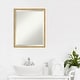 preview thumbnail 7 of 29, Beveled Wood Bathroom Wall Mirror - Svelte Polished Gold Frame
