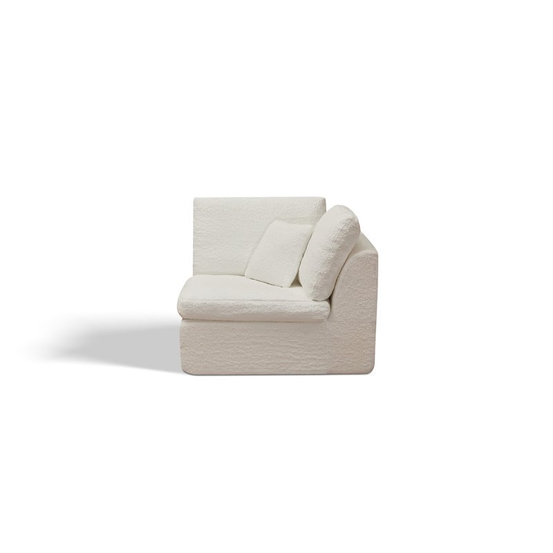 110" Modular L-Shape Cloud Sectional Sofa with Ottoman, 7 Pillows & Non-Slip Design