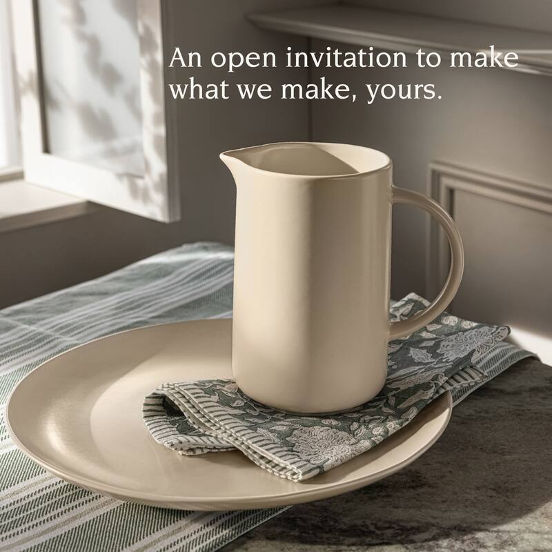over&back Coupe Semi-Matte Stoneware 13" Round Serving Platter
