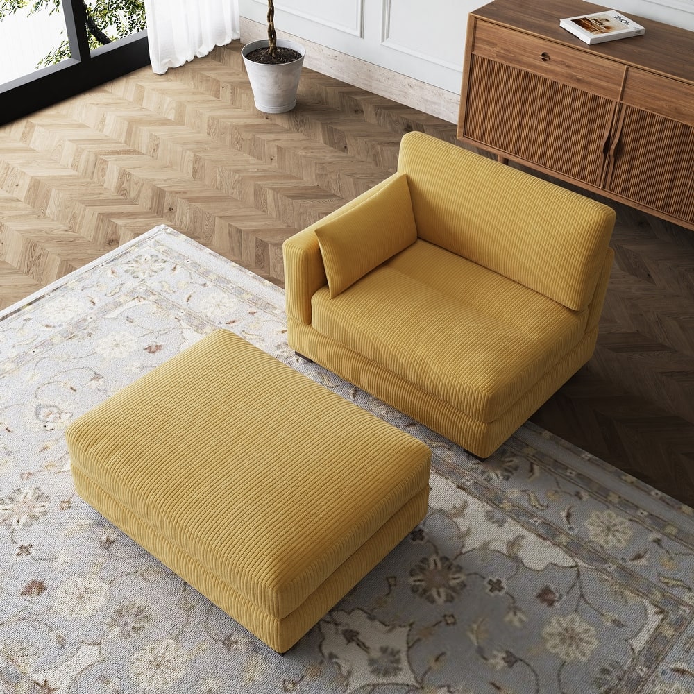 Modular Sectional Sofa with Ottomans