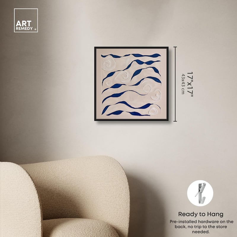Acrylic Waves Canvas by Art Remedy