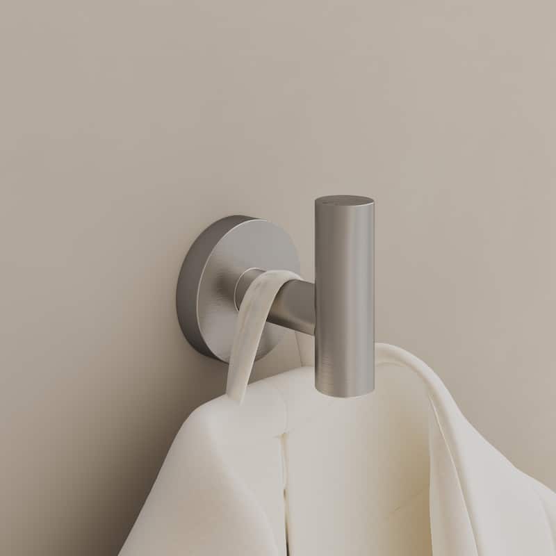 4-Piece Bathroom Hardware Accessories Set, Wall Mount Towel Bar, Toilet Paper Holder, Hand Towel Rack 1 Towel Hooks
