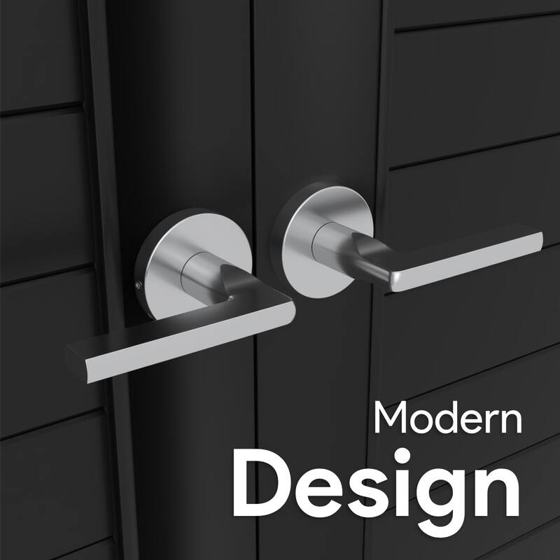 Mega Handles RALPH Round Dummy Door Lever for Closet and Hallway | Non-Turning Reversible Handing | Fits All Door Sizes