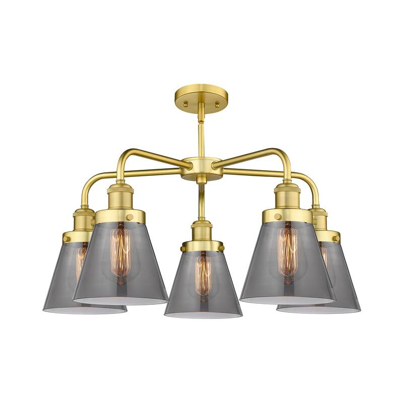 Innovations Lighting Cone - 5 Light 24" Stem Hung Chandelier