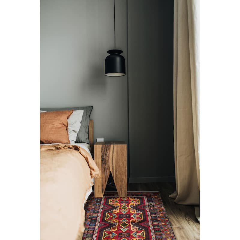 ECARPETGALLERY Hand-knotted Teimani Navy Wool Rug - 3'9 x 6'4