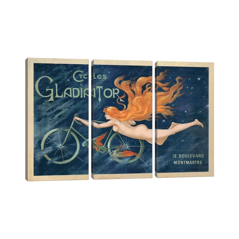 iCanvas "Cycles Gladiator, 1895 Ca." by Top Art Portfolio 3-Piece Canvas Wall Art Set