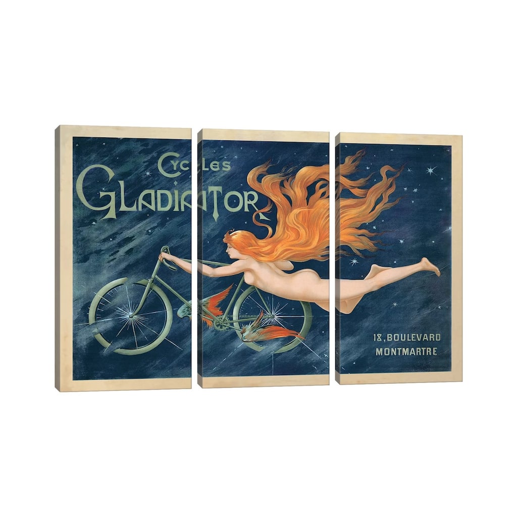 iCanvas "Cycles Gladiator, 1895 Ca." by Top Art Portfolio 3-Piece Canvas Wall Art Set