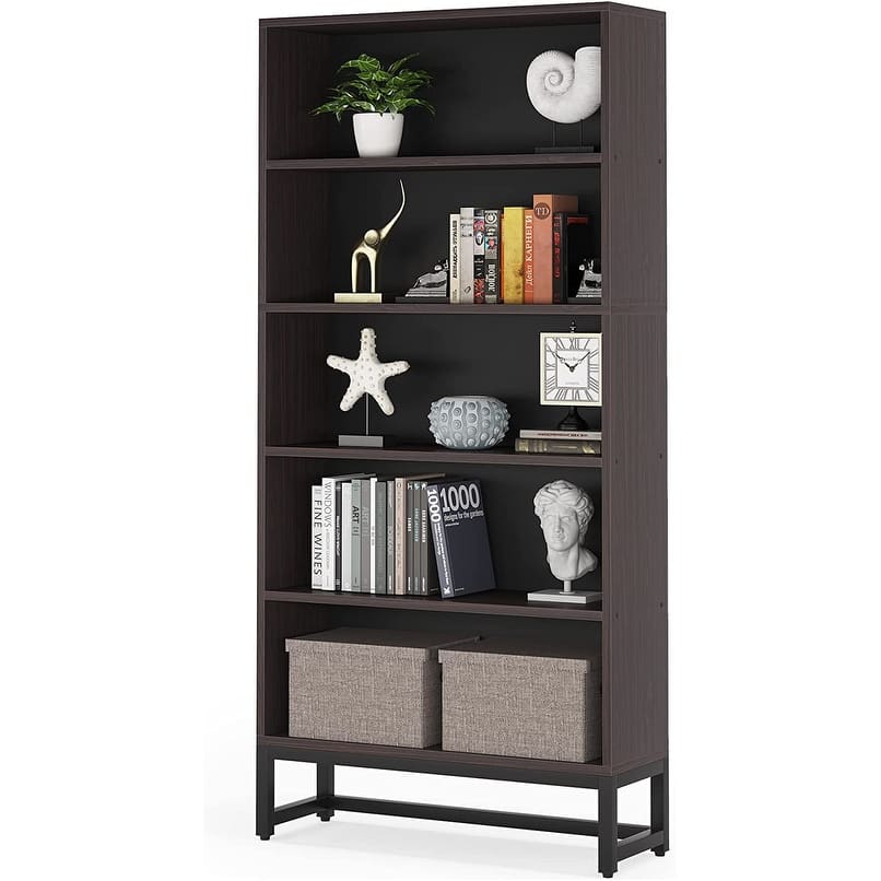 Bluebell 5 Tier Bookcase, 70.8 In Bookshelf for Living Room Bedroom