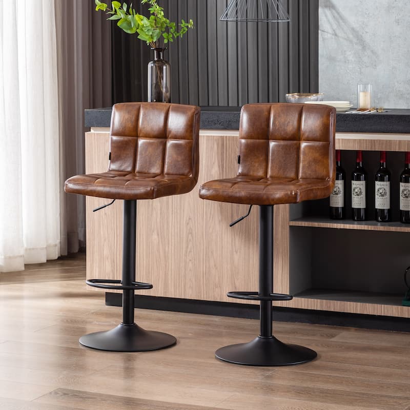 Swivel Adjustable Height with Armless Bar Stools