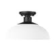 preview thumbnail 2 of 2, Levitt 13.625" Wide 1-Light Natural Black Outdoor Semi-flush