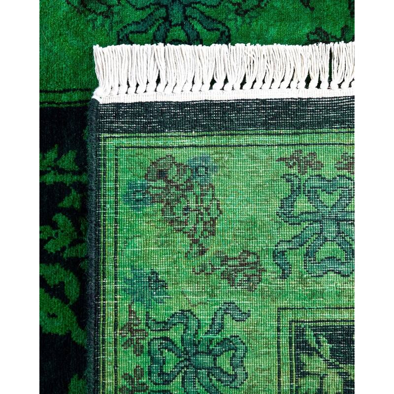 Contemporary Overdyed Wool Hand Knotted Runner - 2' 7" x 9' 0"