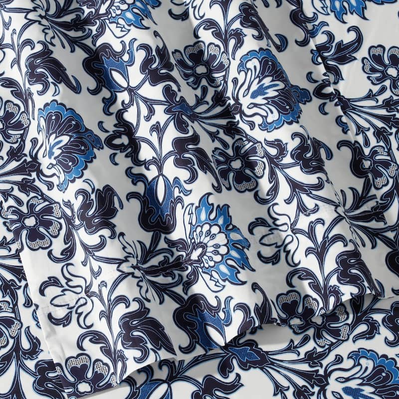 Tribeca Living Cotton Percale Extra-deep Pocket Bedsheet Set w/ Oversize Flat