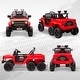 preview thumbnail 27 of 25, Qaba 12V 4x4 Kids Ride on Truck with Back Trailer, 2WD/4WD Switchable Kids Electric Car with Parent Remote Control, Red