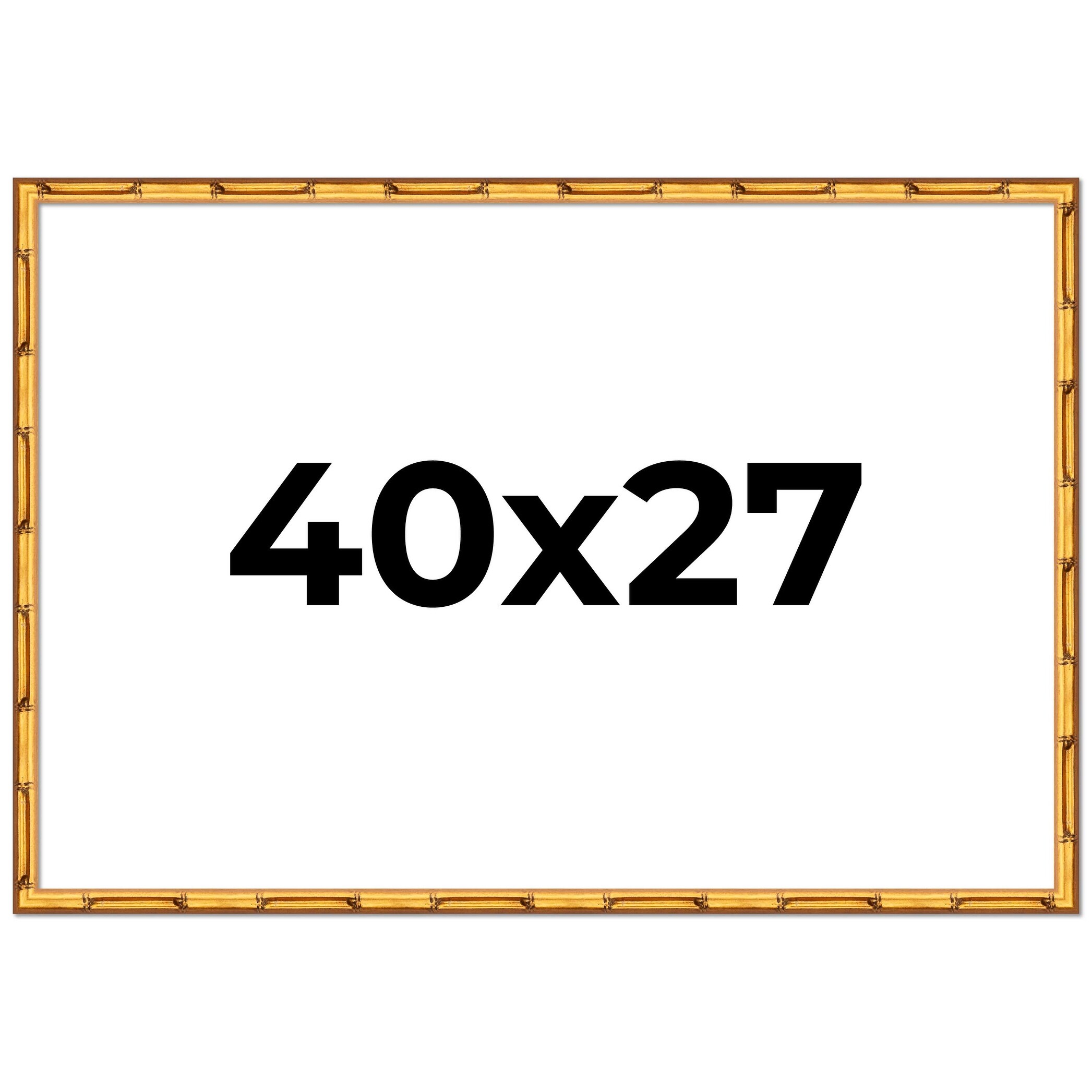 40x27 Frame Gold Bamboo Solid Wood Picture Frame | 1 Inch Moulding