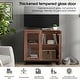 preview thumbnail 25 of 62, WAMPAT Multifunctional Sideboard Buffet Cabinets with Glass Doors, Modern Sideboard with Adjustable Shelf, Coffee Bar Cabinet