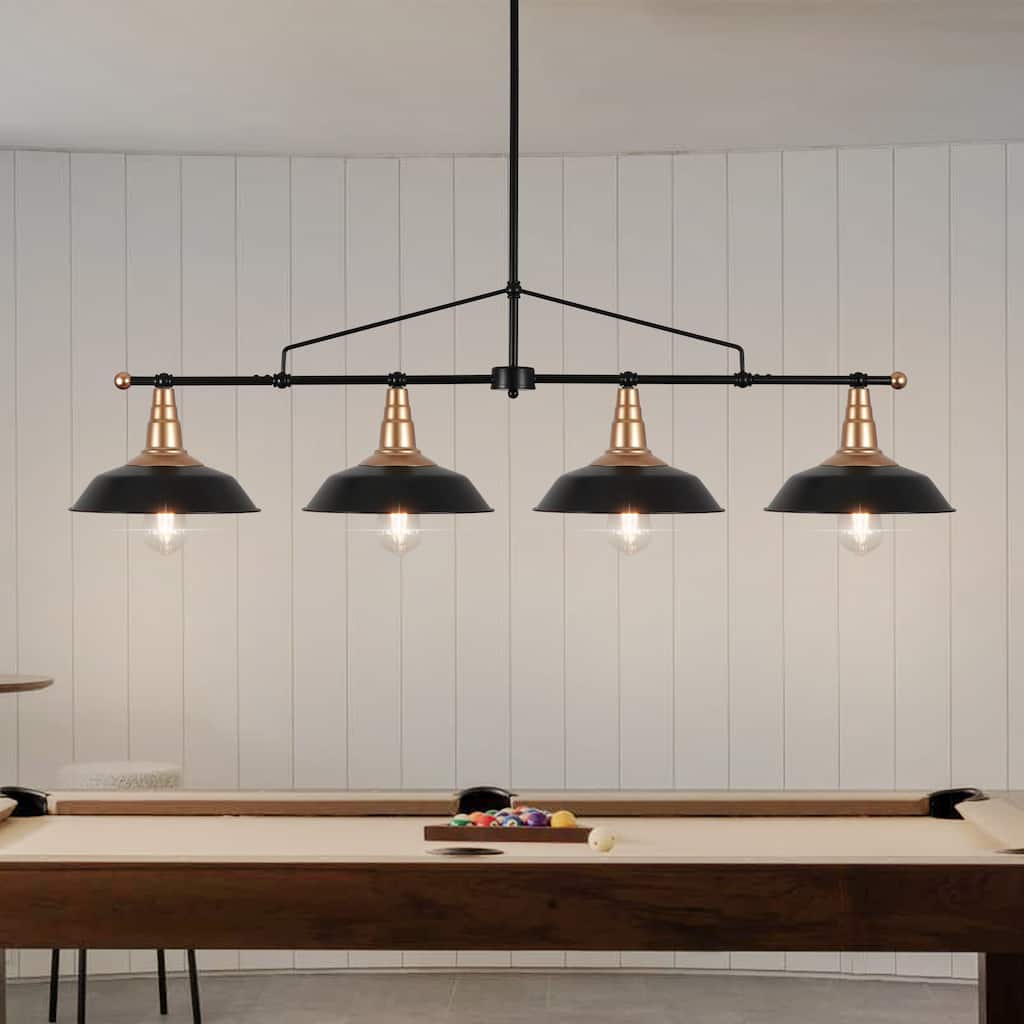 4/5-Light Industrial Linear Bowl-shaped Chandelier Lighting over Kitchen Table