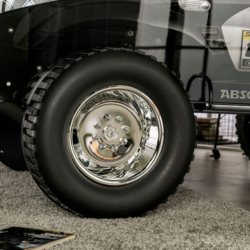 Toto Modern Black Twin Off-road Car Kid Bed with Wheels by Furniture of America